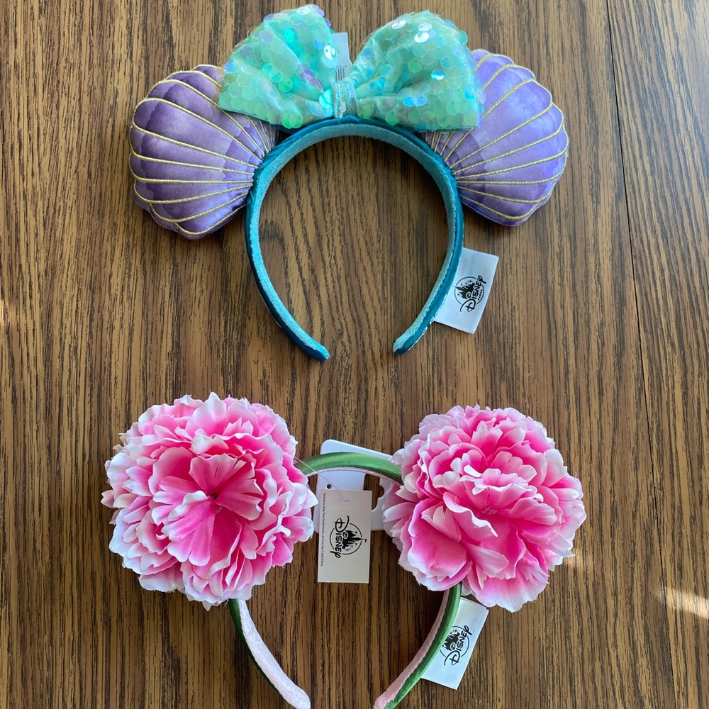 CLOSET CLOSING❗️ Disney Ariel Mermaid and Floral Headband Bundle